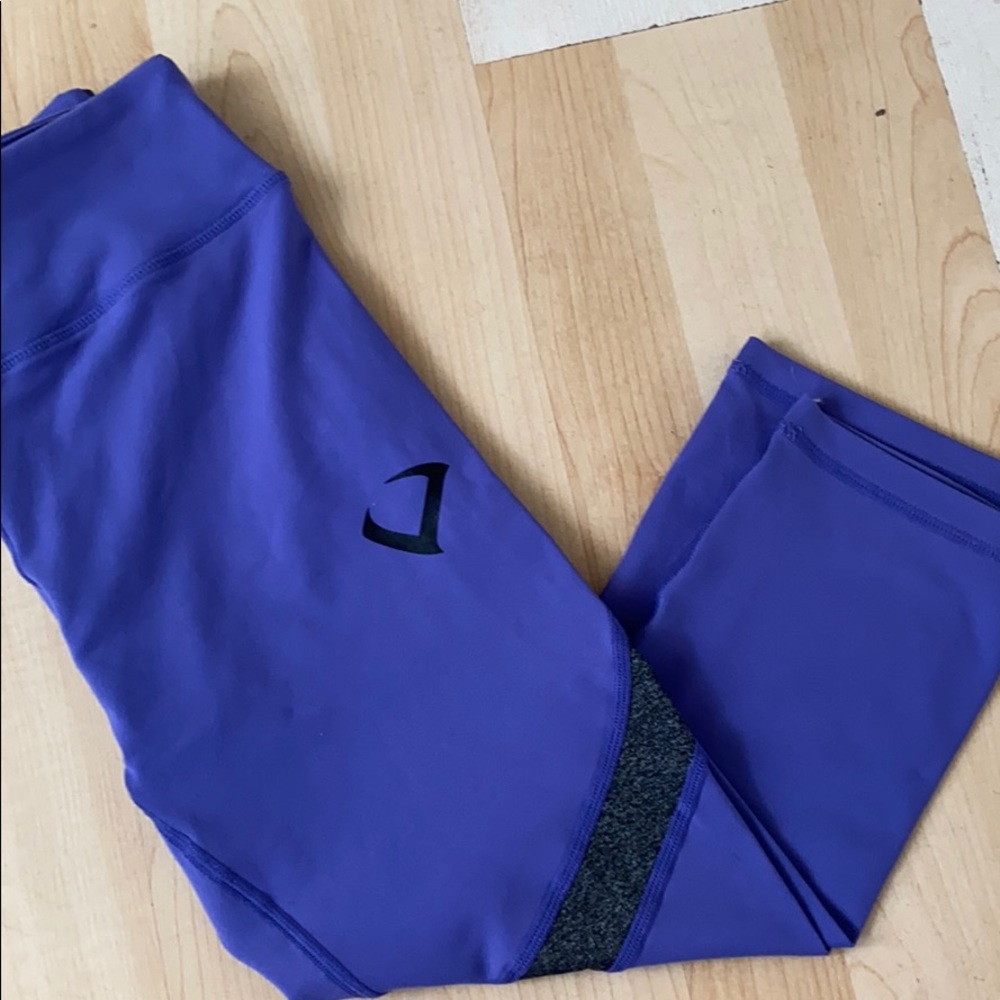High rise purple leggings : violate the dresscode